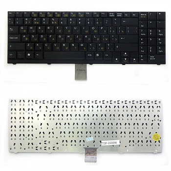 Клавиатура для ноутбука DNS Clevo D700, D900, D27, D470, M590, D70, RoverBook Voyager V750WH, V751L, DNS 0116103 черная